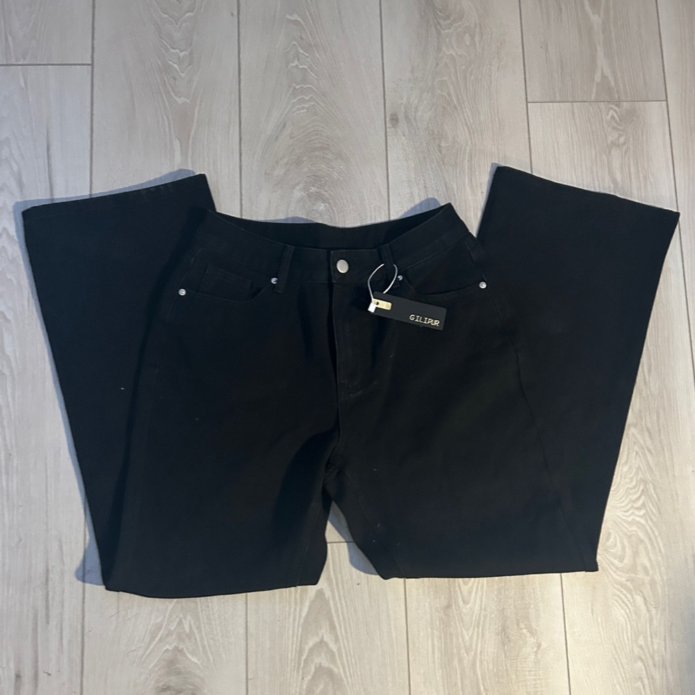 SHEIN black wide leg low / mid rise jeans